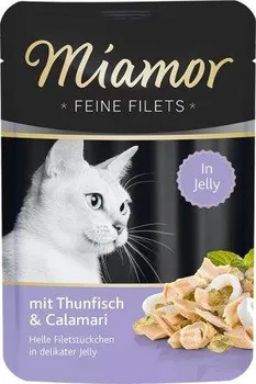 Krmivo pro kočku Miamor Feine Filets kapsička tuňák/kalamáry 100 g