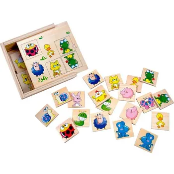 Dřevěná hračka Bino Pexeso zvířátka dřevěné