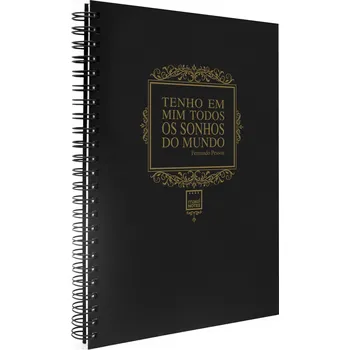 Zápisník MAKENOTES Zápisník A4 METALLIC zlatý, text Pessoa