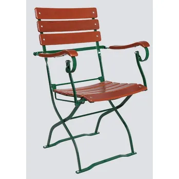 Zahradní křeslo Dita jasan, skládací, formovaný sedák