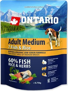 Krmivo pro psa Ontario Adult Medium Fish/Rice