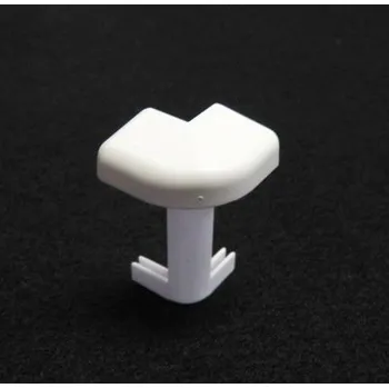 Podlahová lišta Roh vnější bílý ke kobercové liště se žebrem