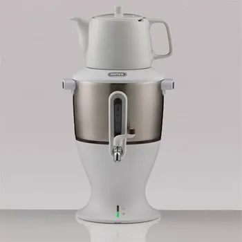 Rychlovarná konvice luxusní samovar Mulex 4,0 bílý+ nerez bok s porcelánovou konvicí (Art.Nr.: 290085 )