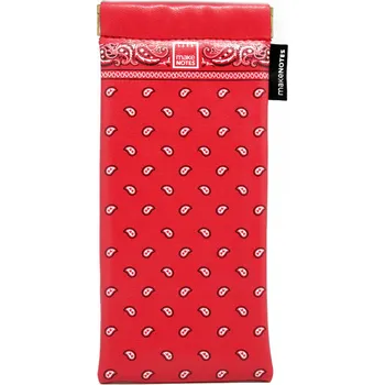 Pouzdro na brýle MAKENOTES Pouzdro na brýle BANDANAS červené - pružinové zavírání