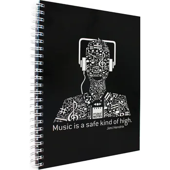 Zápisník MAKENOTES Záznamová kniha A4 MUSIC J.Hendrix