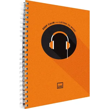 Zápisník MAKENOTES Záznamová kniha A4 KEEP CALM oranžová