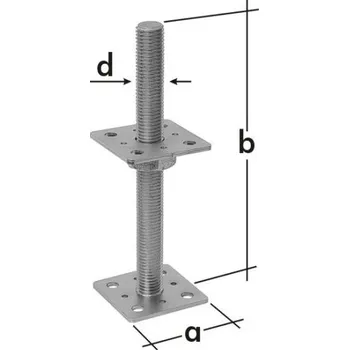 Patka sloupku stavitelná šroubem 100x250mm d24 PSR 110