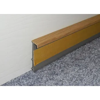 soklová lišta Kobercová lišta 50mm se žebrem dub