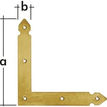 Tesařské kování Rohovník zlatý zinek ozdobný 150 x 150 (rohovník , spojovací)