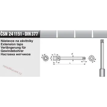 Závitořezný nástroj Nástavec závitníků 3.55 mm M 6 (999 035)
