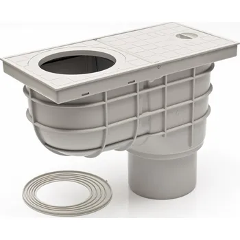 kanalizace Kanalizační vpusť spodní standart - gajgr KV 110 ST šedá (vpusť, gajgr, lapač splavenin, lapač střešních vod, lapač vod, lapač splavenin)