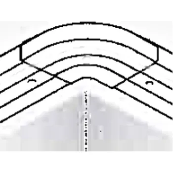 Oblouk venkovní GE2 90° k dvoukolejničce GK-2 (kolejnička, kolejnička záclonová, kolejnice záclonové, kolejnice pro, kolejnicové garnýže, kolejnička na záclony)