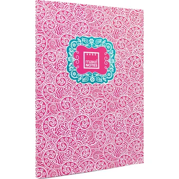 Sešit MAKENOTES Sešit A4 PAISLEY ONE růžový