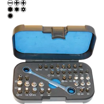 Bit Bity s ráčnovým klíčem, CrV, sada 37 dílů, Condor Werkzeug (Condor - Werkzeug)