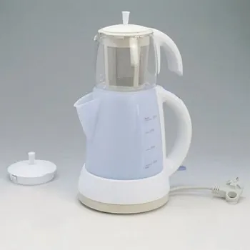 Rychlovarná konvice Mulex -tee expres kovnice na vodu i čaj světlemodrý (Art.Nr.: 290084 se skleněnou konvicí )