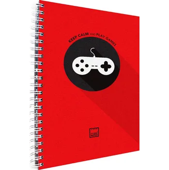 Zápisník MAKENOTES Záznamová kniha A4 KEEP CALM červená