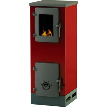 Alfa Plam Vulkan S, červená Krbová kamna Alfa Plam Vulkan S, červená