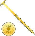 Vrut tesařský 6 x 140 mm s talířovou hlavou CT 06140 (Vrut do dřeva)