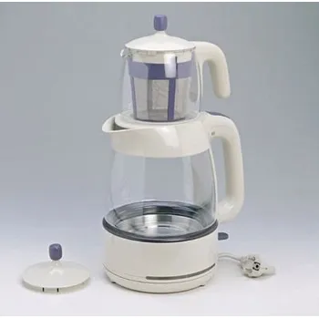 Rychlovarná konvice Mulex -tee expres kovnice na vodu i čaj bílá (Art.Nr.: 290075 se skleněnou konvicí)