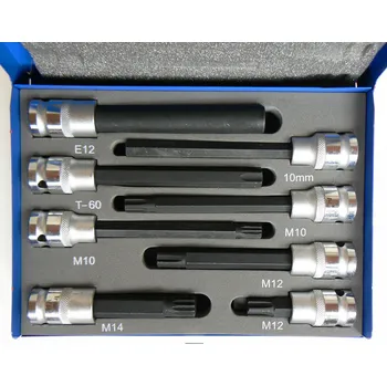 Gola sada Hlavice zástrčné a nástrčná 1/2" na hlavy motorů, S2, sada 8 dílů, Triumf (Triumf - profi)