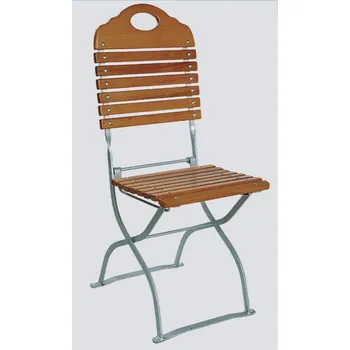 Zahradní židle Karla jasan skládací, rovný sedák