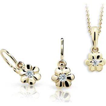 Náušnice Dětská zlatá souprava C1736-S