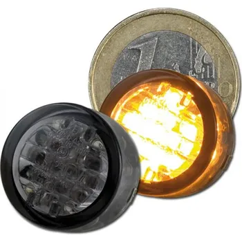 Osvětlení pro motocykl Led moto blinkry Twenty, černé, tónované sklo, homologované