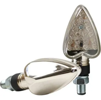 Osvětlení pro motocykl Led moto blinkry Triangle, titan, krátke, homologované