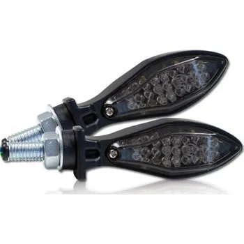 Osvětlení pro motocykl Led moto blinkry Micro Space Dark, černé, tónované sklo, homologované