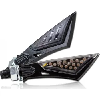 Osvětlení pro motocykl Led moto blinkry Sword, černé, tónované sklo, homologované