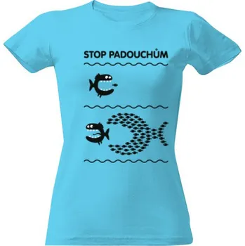 Dámské tričko Tričko s potiskem Stop padouchům rybky dámské