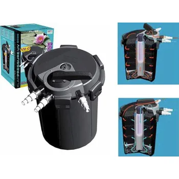 Akvarijní filtr Jezírkový kanystrový filtr Aquael Pressure UV8000