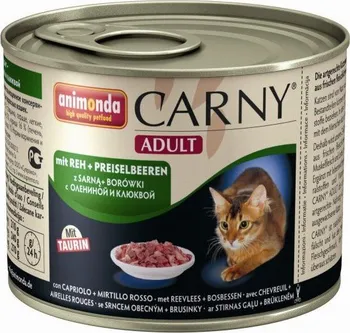 Krmivo pro kočku Animonda Carny Adult konzerva srnčí/brusinky
