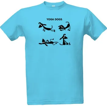 Tričko s potiskem Psí jóga pánské