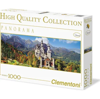 Puzzle Clementoni Puzzle Panorama Neuschwanstein 1000 dílků