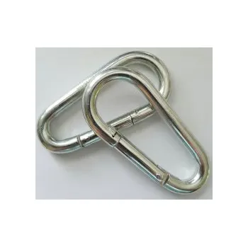 Horolezectví Karabina hasičská 10x100 mm, vejčitý tvar