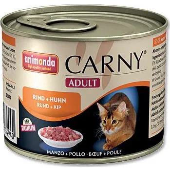 Krmivo pro kočku Animonda Carny Adult konzerva hovězí/kuřecí
