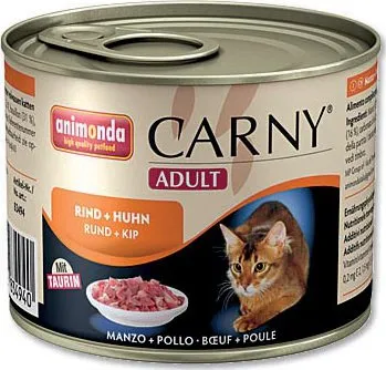 Krmivo pro kočku Animonda Carny Adult konzerva hovězí/kuřecí