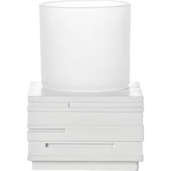 Držák na kartáček SAPHO BRICK sklenka na postavení, bílá 22150101 free_store_pickup