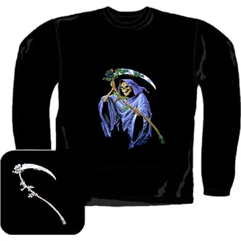 Pánské tričko triko s dlouhým rukávem Smrtka