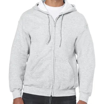 Pánská mikina mikina na zip světle šedivá barva