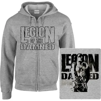 Pánská mikina šedivá mikina s kapucí a zipem Legion Of The Damned - Malevolent Rapture