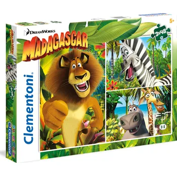 Puzzle Clementoni Puzzle Supercolor Madagascar 3 x 48 dílků