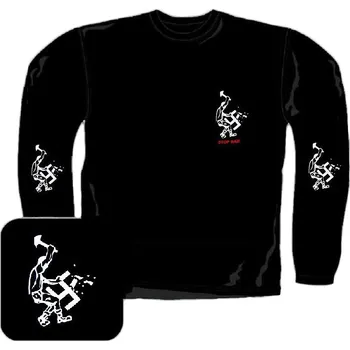 Pánské tričko triko s dlouhým rukávem Anti nazi