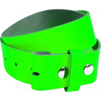 Opasek kožený opasek bez přezky neonově zelený