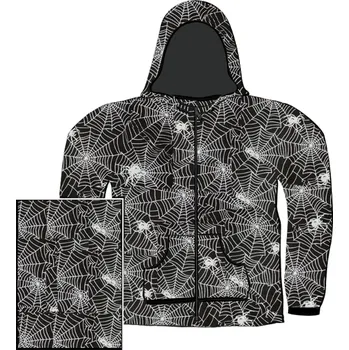 Pánská mikina mikina s kapucí a zipem pavučiny