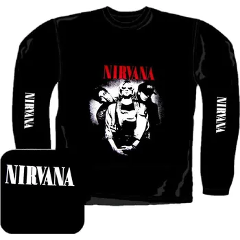 Pánské tričko triko s dlouhým rukávem Nirvana - Kurt Cobain - band