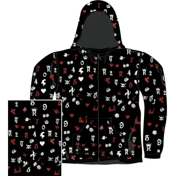 Dámská mikina dámská mikina s kapucí a zipem gambler