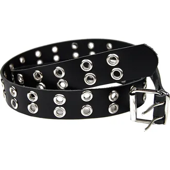 Opasek kožený pásek s ozdobnými děrami 1