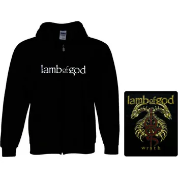 Pánská mikina mikina s kapucí a zipem Lamb Of God - Wrath